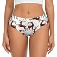 thumbnail image 1 of Fotbe Christmas Plaid Moose Calzones Estampados para Mujer – Ropa Interior de Algodón, Cómoda, Suave y Elástica-3X-Large, 1 of 6