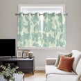thumbnail image 4 of Green Floral Silhouette Kitchen Curtains Window Panels, Spring Farmhouse Vintage Flowers Insulated Window Treatment Curtain, Grommet Curtains for Bedroom/Living Room/Bathroom, 2 Piece 42"Wx45"L, 4 of 8