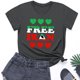 thumbnail image 5 of Tops de Cuello Alto para las Mujeres Amante Impreso Camiseta de Manga Corta, Uso Diario Casual, 95% Poliéster 5% Spandex, Tops de Cuello Redondo para las Mujeres, 5 of 5