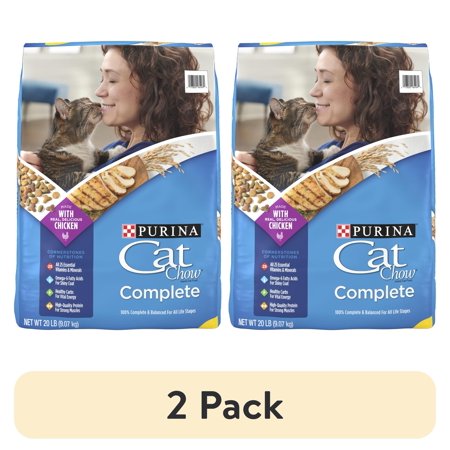 (2 pack) Purina Cat Chow Complete High Protein Dry Cat Food With Real Chicken