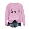 thumbnail image 2 of Luxalzxs Love Heart Sweatshirt for Women Happy Valentine's Day Shirts Long Sleeve Crewneck Pullover Tops, 2 of 4