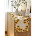 thumbnail image 5 of Table Runner 60 Inches Long for Kitchen Dining, Yellow Sunflowers Dresser Scarf Farmhouse, Dining Table Decorations for Wedding/Parties, Farmhouse Rustic Botanical Floral Plants 13 x 60 In, 5 of 8