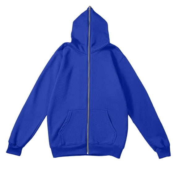 hoksml Zip Up Hoodie Solid Loose Sweatshirt Jacket for Daily Outdoor Casual Wear Everyday Comfort