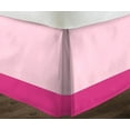 thumbnail image 3 of D.N.G. BEDDINGS 1 Piece Split Corner Two Tone Tailored Bed Skirt, King Size 24 Inch Deep Pocket, 800 Thread Count, 100% Egyptian Cotton, Solid Light Pink/Hot Pink Color., 3 of 3
