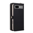 thumbnail image 3 of Wallet Case for Google Pixel 10a 6.3-inch, Litchi Leather Flip Zipper Purse Cover with Card Holder, Heart Makeup Mirror, Crossbody Lanyard, Kickstand Shockproof Protective Phone Case ﻿,Black, 3 of 11