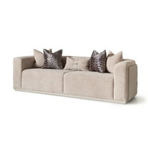Michael Amini Canberra Chenille Sofa - Mink/Light Ash