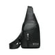 thumbnail image 2 of Bolso Sling Impermeable Crossbody Tote | Mochila unisex de cuero sintético | Riñonerera ligera antirrobo | Negro, Caqui, Marrón | Bolso de hombro de viaje de 11,8"x6,6"x1,9" | Organizador, 2 of 6