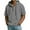 Dark Gray, variant on Men’s Short Sleeve Hoodie with Half Zip Front Casual Pullover Drawstring Hooded Top Comfortable Fit Wine M