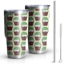 30oz Cute Green Hedgehog Pattern Tumblers Stainless Steel Tumbler with Lid and Straw,Vacuum Insulated Double Wall Travel Tumbler Cups Mug with Cleaning Brush for Coffee,Tea
