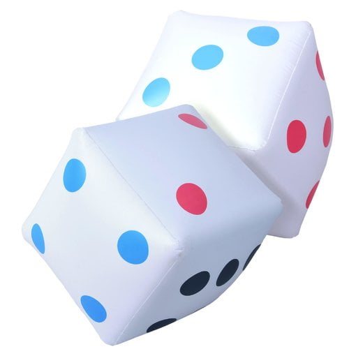 GoSports 2 Pack Giant 2' Inflatable Dice 2 Pack | Huge Size with Rapid ...