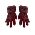 thumbnail image 3 of Top Headwear Women's Solid Fleece 3-Piece Winter Set - Burgundy, 3 of 3