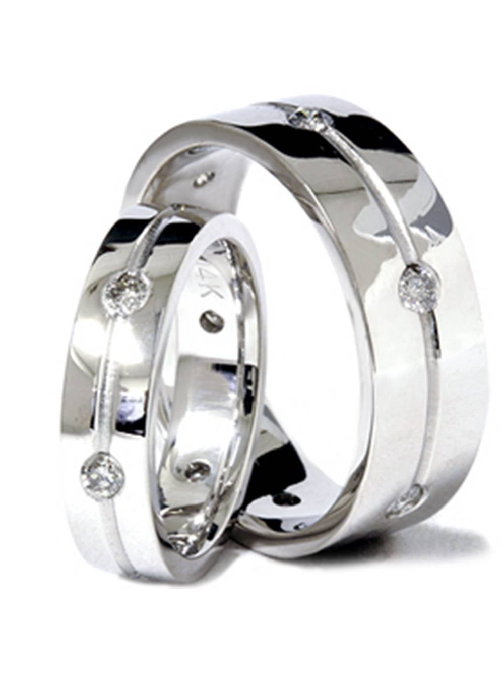 Eej Collections His Hers 4 Piece Black Stainless Steel Titanium Matching Wedding Band Ring Set Walmart Com Walmart Com