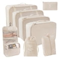 thumbnail image 1 of 8 Piece Simple Luggage Packing Bag Set Space-saving Travel Finishing Bag For Outdoor Traveling, 1 of 5
