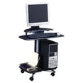 thumbnail image 1 of Safco Eastwinds Mobile Wood Computer Cart in Black Anthracite, 1 of 3
