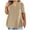 Khaki, variant on vigerkar Summer Cotton Plus Size Tops for Women Trendy Short Sleeve V Neck Loose Blouse Workout Basic Comfy T Shirts Tees (White, 5XL)