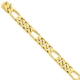 thumbnail image 1 of Bracelet Chaîne Attrape-Boîte Figaro Main 8 Pouces 14mm en Or Jaune 14k, 1 of 6