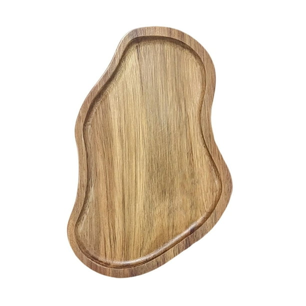 Bandeja de madera para aperitivos, bandeja organizadora para cenas y platos versátiles para comida. pequeño maní