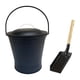 thumbnail image 1 of Cubo de cenizas,Cubo de ceniza para chimenea con tapa y mango de pala,Cubo de metal de hierro con asa resistente al calor,Cubo de carbón eficiente,multifuncional y resistente,Pozos de fuego de, 1 of 9