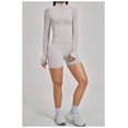 thumbnail image 3 of Top-kevin 2 Piece Seamless Ribbed Workout Sets With Zip Up Jacket High Waisted Gym Yoga Leggings, 3 of 6