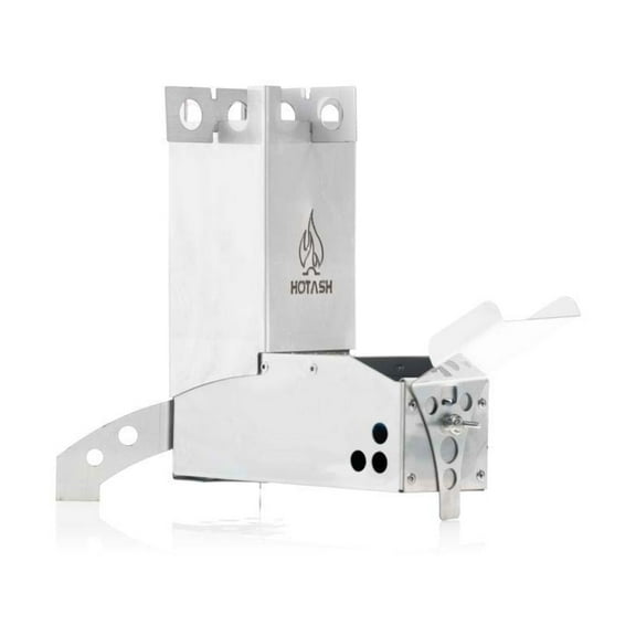 Hot Ash Rocket Stove, Stainless Steel Portable Wood Burning Camping Stove for Outdoor Cooking, Backpacking, Hiking, and Hunting