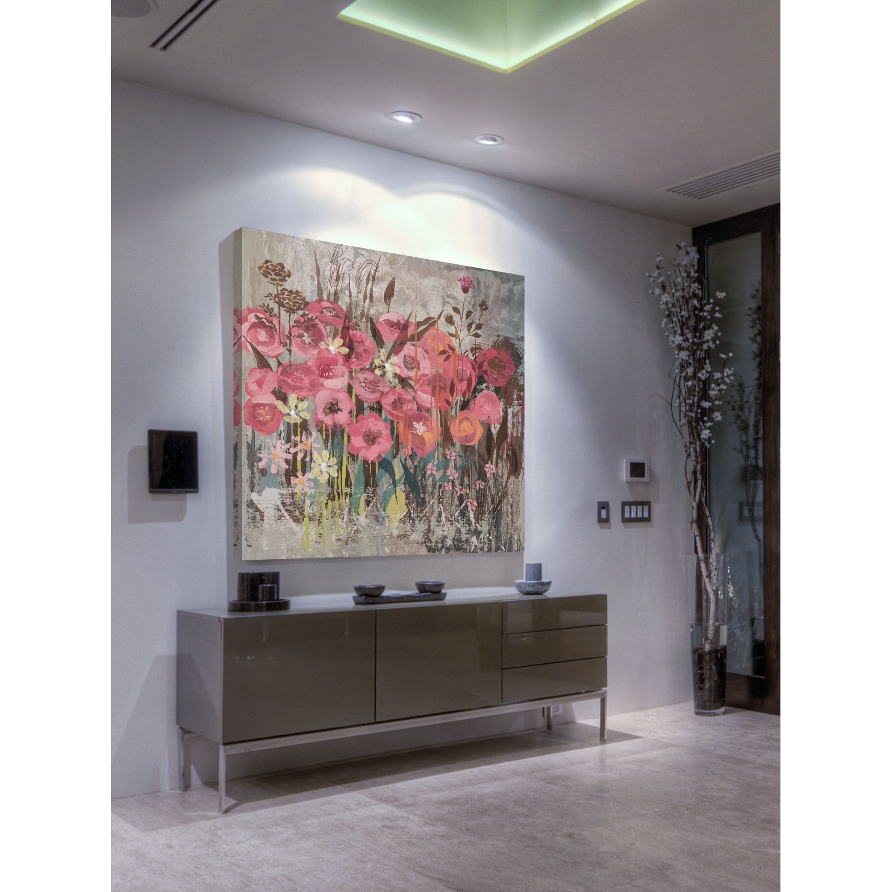 Marmont Hill "Floral Frenzy Pink I" Painting Print on Canvas