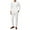 White, variant on Fgnfyis Men's Casual Suit Suit Solid Colour Texture Classic Fashion Linen Men's Suit Jacket Suit Trousers Suit for Men Set White S