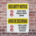 thumbnail image 4 of (2 Pack) Gun Free Drug Free Zone Bilingual OSHA Security Notice Sign 12 Inch X 18 Inch Indoor / Outdoor Rust-Free Aluminum Metal Signs for Workplace, Workshop, and Construction Site,, 4 of 8
