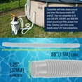 thumbnail image 3 of U.S. Pool Supply Above Ground Pool Hose Replacement 1.25" Diameter x 59" Long, 3 Pack - White Premium Pool Filter Pump Hoses Compatible with Intex 607, 637 Pumps, 330, 530, 1000GPH, 6 Metal Clamps, 3 of 7