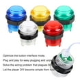 thumbnail image 4 of Arcade Joystick Buttons Kit Fosiya LED Ellipse Oval Style, 4 of 7