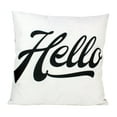 thumbnail image 2 of Hello | Pillow Cover | Hello Sign | Throw Pillow |  Pillow | Retro Decor Ideas | Home Decor | Minimalist | Modern White Pillows | Room Decor, 2 of 5