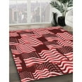 thumbnail image 3 of Ahgly Company Machine Washable Indoor Square Transitional Light Coral Pink Area Rugs, 5' Square, 3 of 7