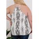 thumbnail image 4 of ABPHQTO Camiseta de tirantes de espagueti con empalme de encaje de piel de serpiente de talla grande dorada para mujer, 4 of 5