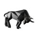 thumbnail image 4 of Estatua de toro, adorno artístico, artesanía, escultura de resina moderna, estatua de animal para gabinete Negro, 4 of 9