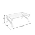 thumbnail image 3 of Table Basse Bella en Métal Doré avec Plateau en Verre, 3 of 5
