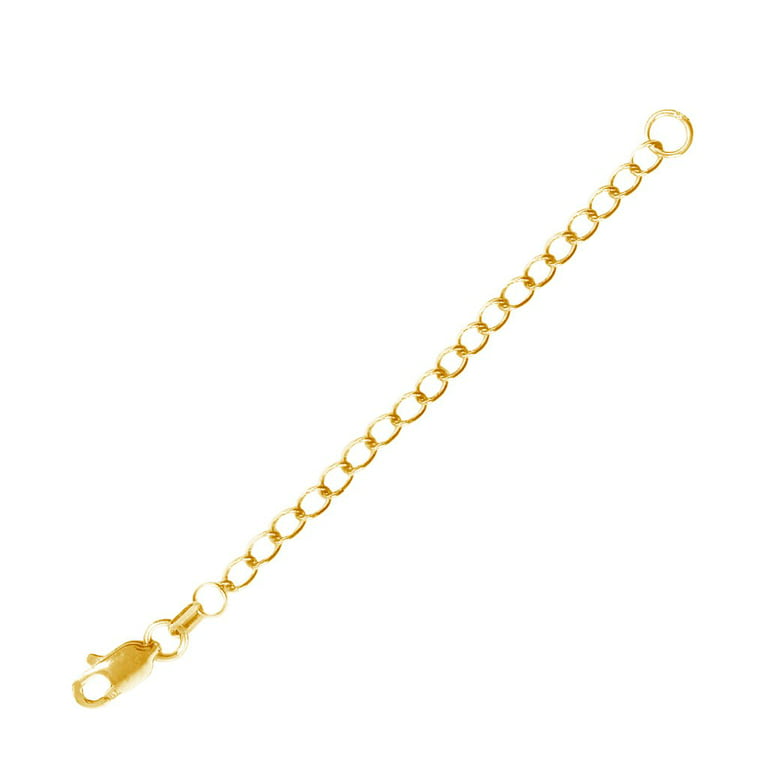 14K Yellow Gold Rope Chain Necklace Extender Clasp