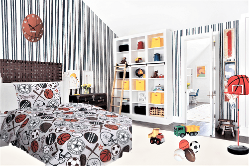 basketball nursery bedding