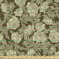 thumbnail image 2 of Ambesonne Flower Fabric by the Yard Upholstery, Blooming Romantic Rose, 1 Yard, Brown Beige, 2 of 5