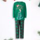 thumbnail image 2 of Traje de diario casual con patrón de árbol de Navidad de cuello redondo familiar Traje de pantalón largo verde FLhrweasw Para estrenar, 2 of 7
