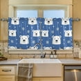 thumbnail image 2 of Yayeee Kitchen Curtains Set of 2 Light Filtering 57"x24" Over Sink Window Panels, White Polar Bear, 2 of 7