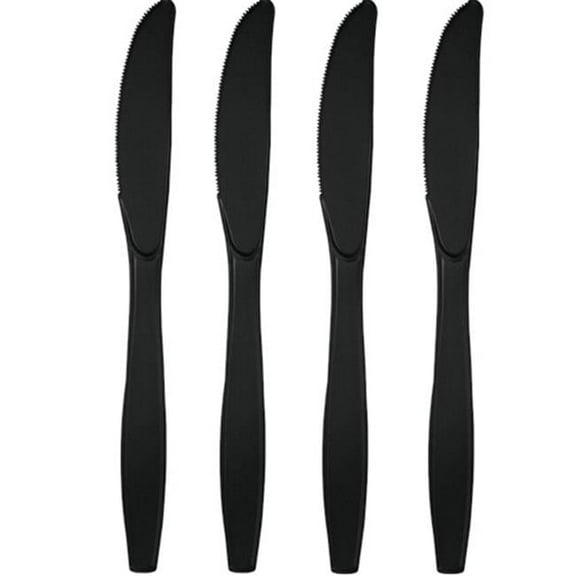 Hoffmaster Group 010576 Premium Plastic Knives, Black - 24 per Case - Case of 12
