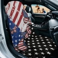 thumbnail image 3 of XYZCANDO Vintage American Flag Butterfly Pattern Sweatproof Car Seat Towel Cover, Stain Resistant Sweat-Absorbent Washable Seat Cover for Trucks Van, 3 of 10