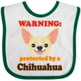 thumbnail image 3 of Inktastic Protected by a Chihuahua Boys or Girls Baby Bib, 3 of 4