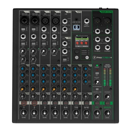 Mackie ProFX10v3 , 10-Channel Analog Mixer with Enhanced FX, USB Recording Modes and Bluetooth