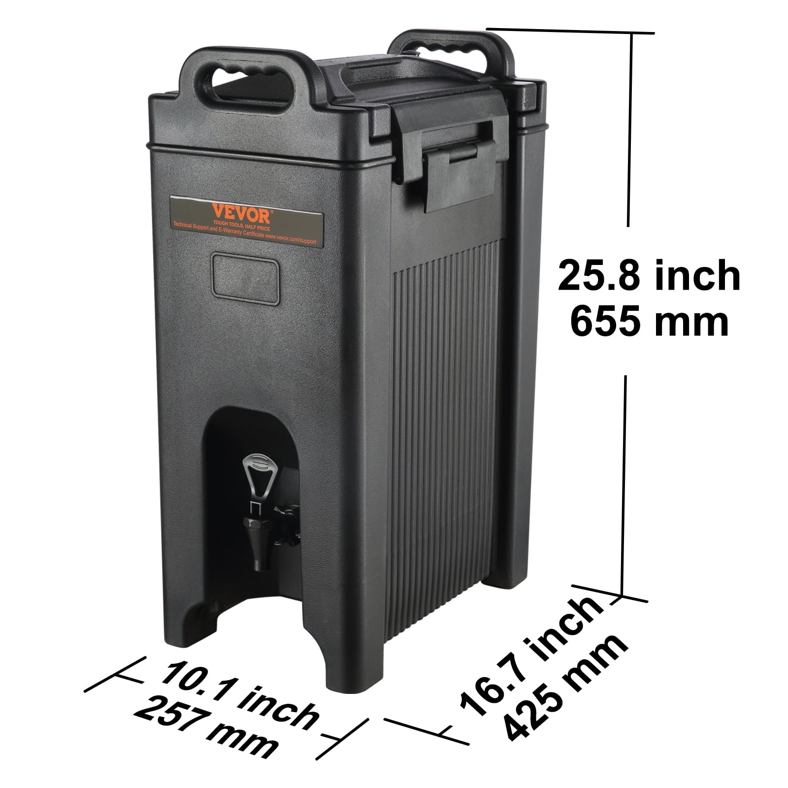 VEVOR Insulated Beverage Dispenser, 5 Gallon, Food-grade LDPE Hot and Cold Beverage Server, Thermal Drink Dispenser Cooler with 0.9 in PU Layer Two-Stage Faucet Handle, for Restaurant Drink Shop