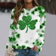 thumbnail image 5 of Xuyuer Women's Round Neck St. Patrick's Day Printed Long Sleeve Shirts Sweatshirt - Festive Holiday Graphic Pullover Top for Seasonal Parties, Gift Exchanges and Cozy Spring Summer Wear, 5 of 5