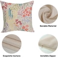 thumbnail image 7 of Spring Floral Pillow Cover 18x18 Pack of 2 Watercolor Pink Floral Leaf Wildflower Plant Throw Pillow Cover Outdoor Decor,Summer Coloful Pillowcase Rustic Flower Cushion Case for Home Couch, 7 of 7