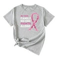 thumbnail image 3 of TINZ T-Shirt Imprimé Cancer pour Femmes, Manches Courtes, Manches Longues, Col Rond, 3 of 3