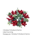 thumbnail image 3 of Christmas Candle Ring Garland, Holiday Table Centerpiece Decor, Artificial Eucalyptus Leaves Pine Cones Red Berries, Lightweight Durable Plastic Winter Decoration, 3 of 6