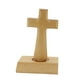 thumbnail image 3 of Holy Wooden Standing Cross Handmade Altar Cross Catholic Modern Home Decor Gift Square top Tapa cuadrada CUTICAT crucifijo de pie, 3 of 6