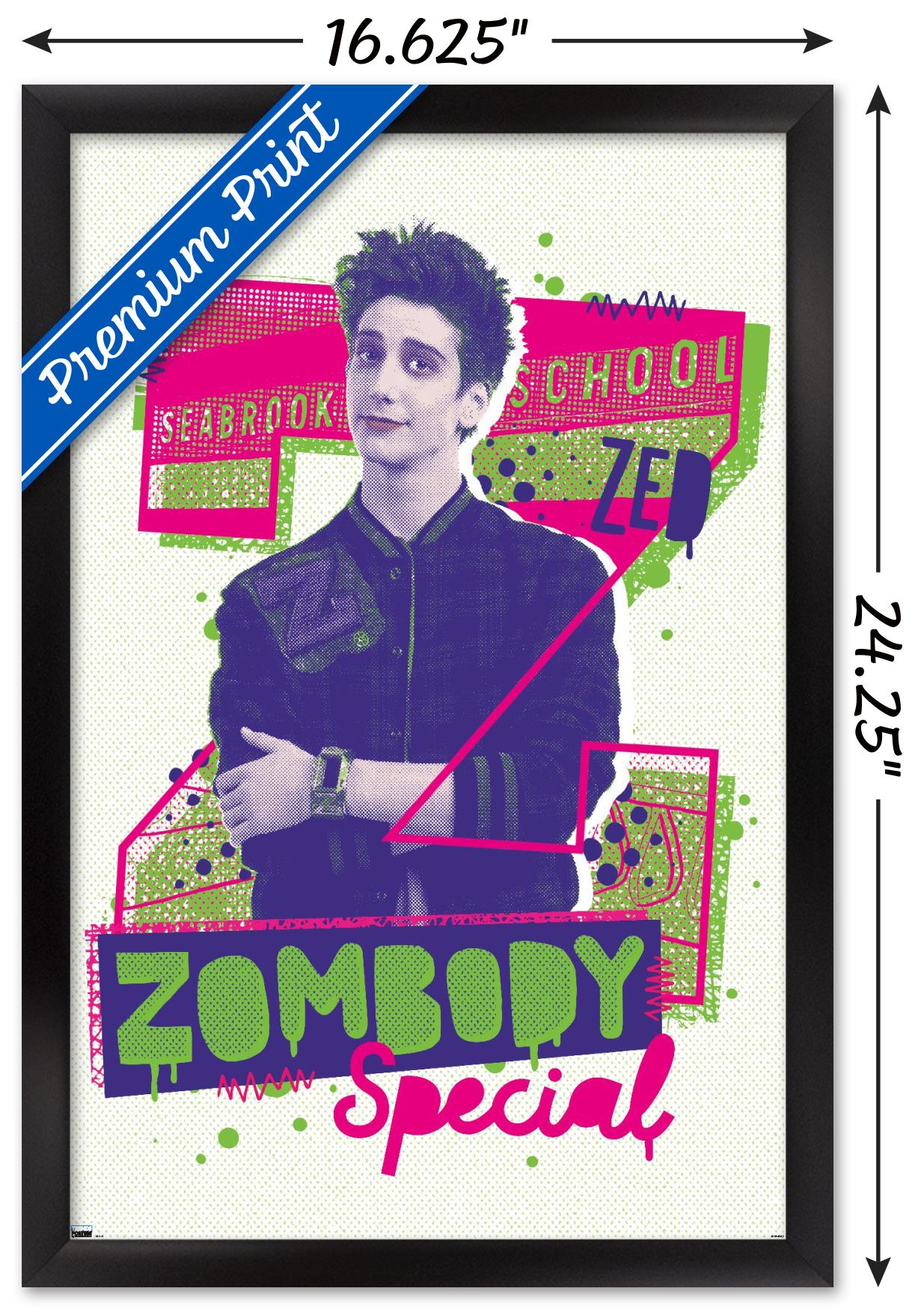 Disney Zombies 3 - Zed Wall Poster, 14.725" x 22.375" Framed